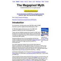 The Megapixel Myth