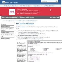 The MeSH Database