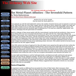 The Metal-Planet Affinities