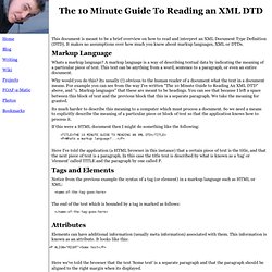 The 10 Minute Guide To Reading an XML DTD