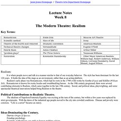 The Modern Theatre: Realism