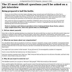 The 25 most difficult questions