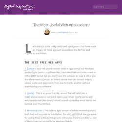 The Most Useful Web Applications