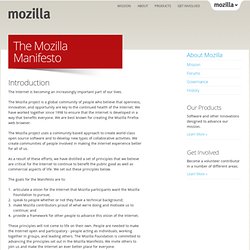 The Mozilla Manifesto