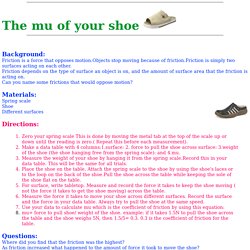 The mu of your shoe- measuring friction