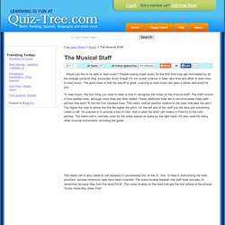 The Musical Staff - Free Quizzes