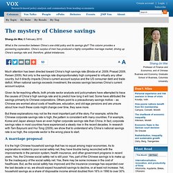 The mystery of Chinese savings
