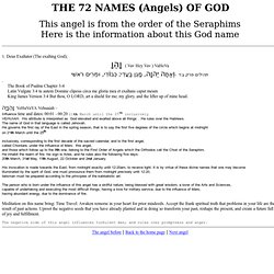 THE 72 NAMES OF GOD ????????? VeHaVaYA Vehuaiah