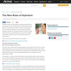 The New Rules of Hydration
