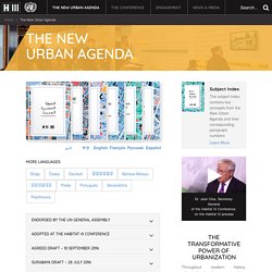 The New Urban Agenda - Habitat III