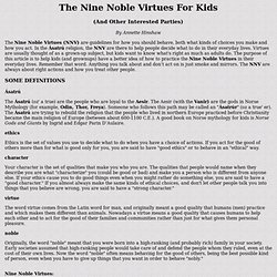 The Nine Noble Virtues for Kids