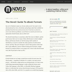 The Novelr Guide To eBook Formats