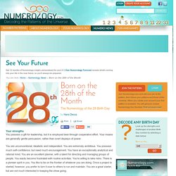 The Numerology of the 28 Birth Day number