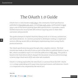 The OAuth 1.0 Guide