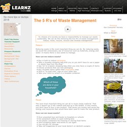 The 5 R's of Waste Management