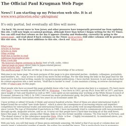 The Official Paul Krugman Web Page