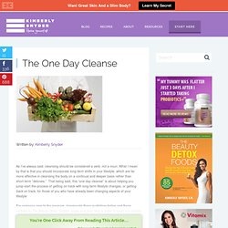 The One Day Cleanse & Kimberly Snyder's Health and Beauty Blog