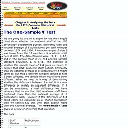 The One-Sample t Test