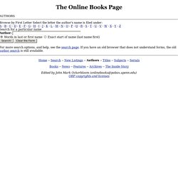 The Online Books Page: Authors