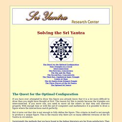 The Optimal Sri Yantra