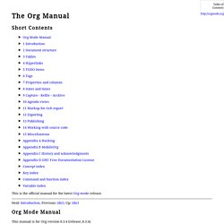 The Org Manual