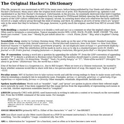 The Original Hacker's Dictionary