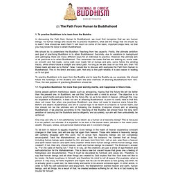 The Path From Human to Buddhahood