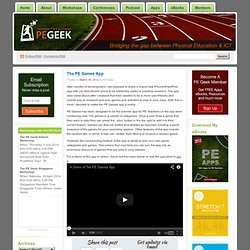 The PE Games App