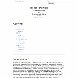 The Ten Perfections: A Study Guide