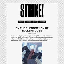 On the Phenomenon of Bullshit Jobs