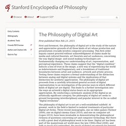 The Philosophy of Digital Art
