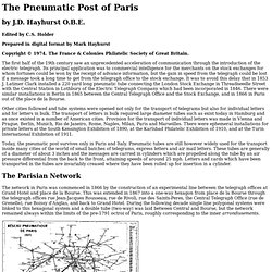 The Pneumatic Post of Paris