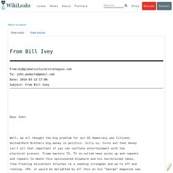 The Podesta Emails - produce an unaware and compliant citizenry