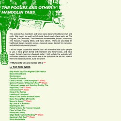 THE POGUES AND OTHER MANDOLIN TABS