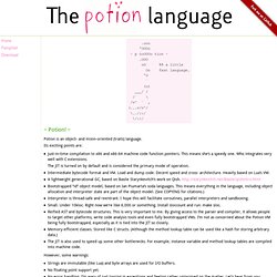 The Potion language