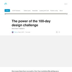 The power of the 100-day design challenge