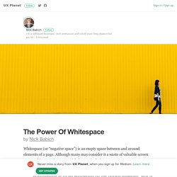 The Power Of Whitespace – UX Planet