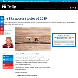 The PR success stories of 2019