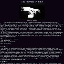 The Practice Routine