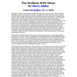 The Problem With Music