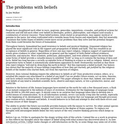 The problems with beliefs