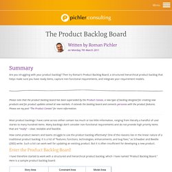 The Product Backlog Board -