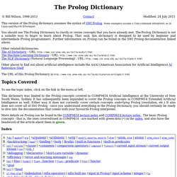 The Prolog Dictionary