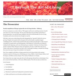 The Prosecutor « Beyond The Art of Living