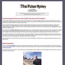 The Pulsar Mystery