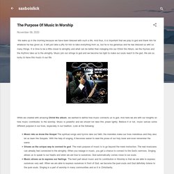 The Purpose Of Music In Worship