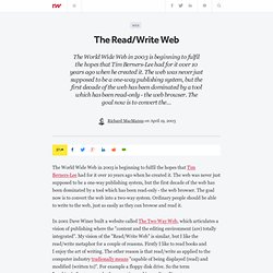The Read/Write Web