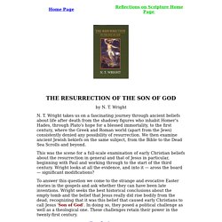 The Resurrection of the Son of God by N. T. Wright