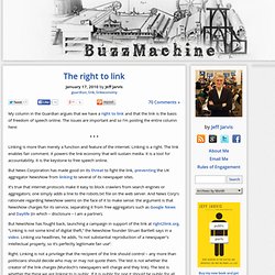 The right to link « BuzzMachine