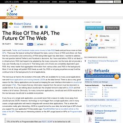 The Rise Of The API, The Future Of The Web